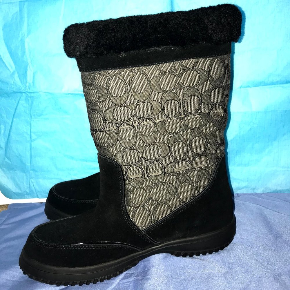 Coach Sherman Signature Cold Weather Boots Black
